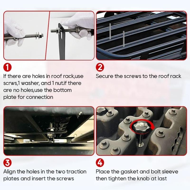 Montagepins-Set für alle Recovery-Tracks mit 120-170 mm Lochabstand Traktionsplatten-Montagepin Rostfreies Montagekit