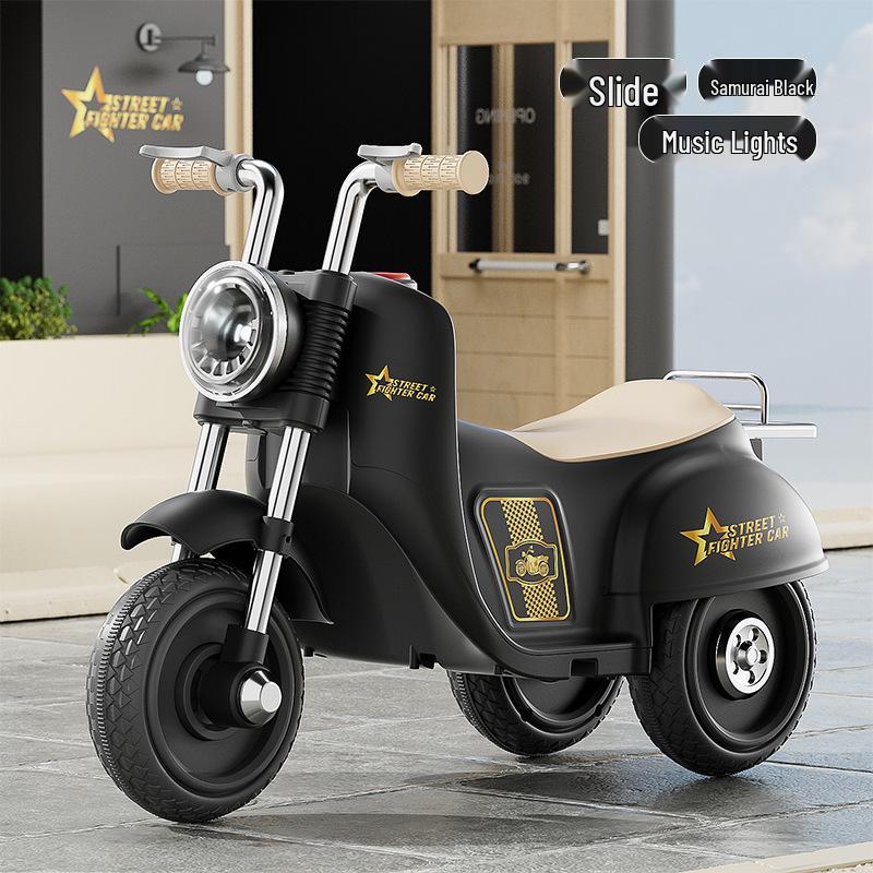 Rechargeable Kids' Electric Tricycle - Remote Control Ride-On Motorcycle for Boys & Girls.