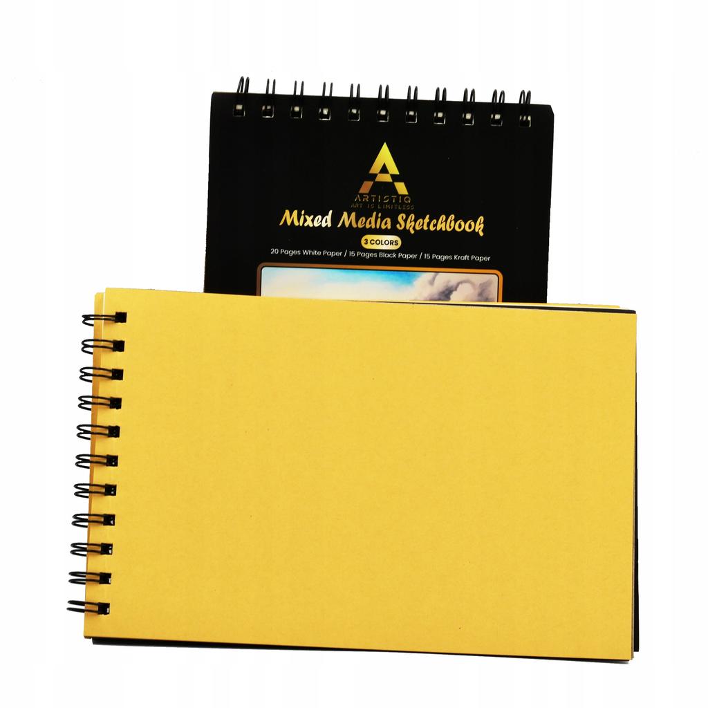 Artistiq Spiral Sketchbook A5 50 Sheets 3 Color Sketchbook 120G/M2