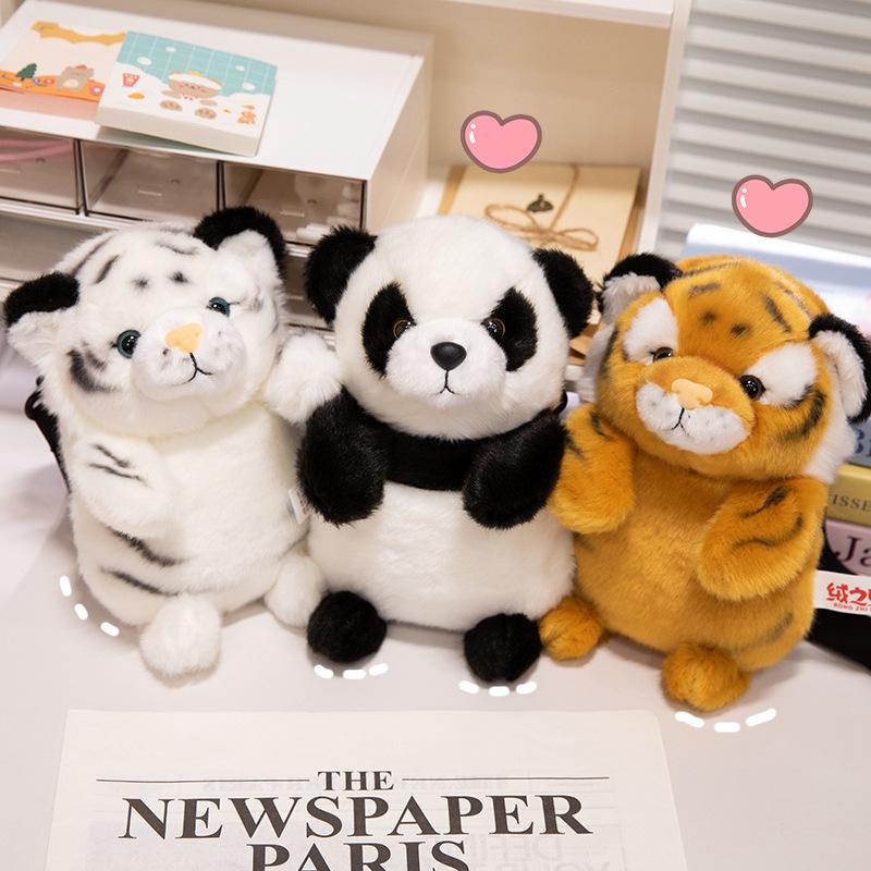 Zoo Series Little Tiger Doll Plush Toy White Tiger Doll Travel Souvenir Children's Birthday Gift