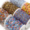 1 Meter Stainless Steel Plastic Beads Turkey Eyes Charms Oval Link Chains Beaded Chain for DIY Jewelry Necklace Bracelet Making