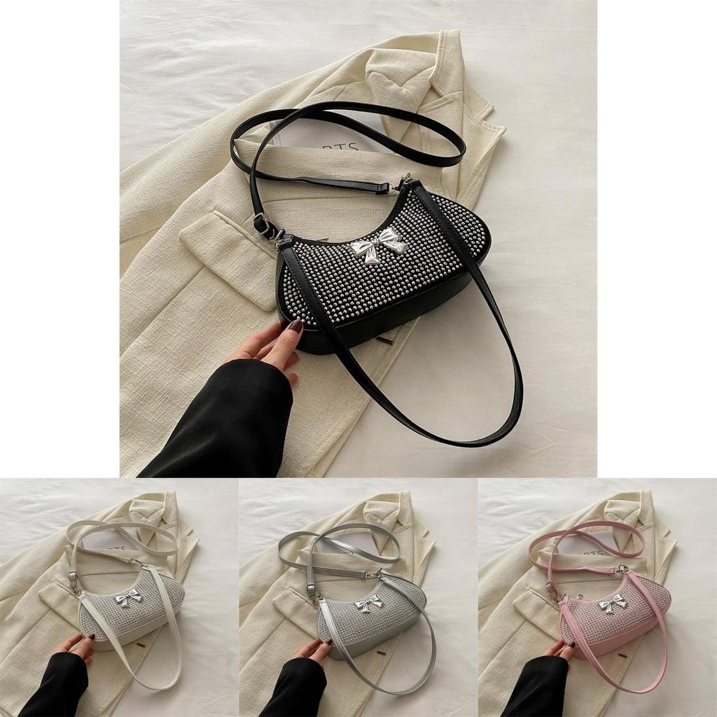 Fashion Pu Single Shoulder Bag With Metal Studs For Urban Style