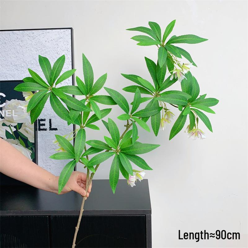 Lifelike Artificial Flower Arrangement - Potted Green Plants for Indoor Decoration in Living or Dining Rooms.