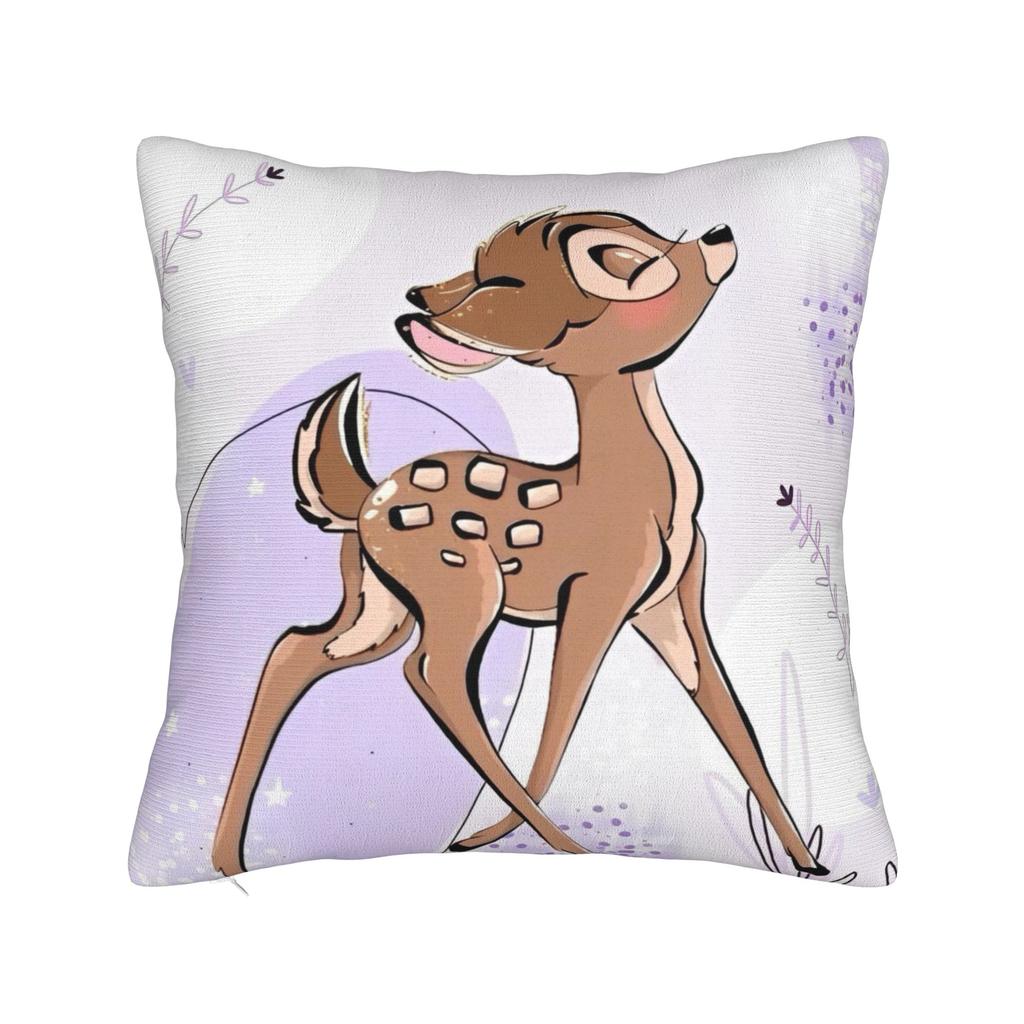Bambi Pillowcase Polyester Cushion Cover Decorations Cartoon Cute Deer  Throw Pillow Case Cover Home Dropshipping 40*40cm