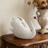 Geese Figurine Realistic Geese Statue Sculpture Farm Animal Model Collections Table Centerpieces Ornament Home Decors