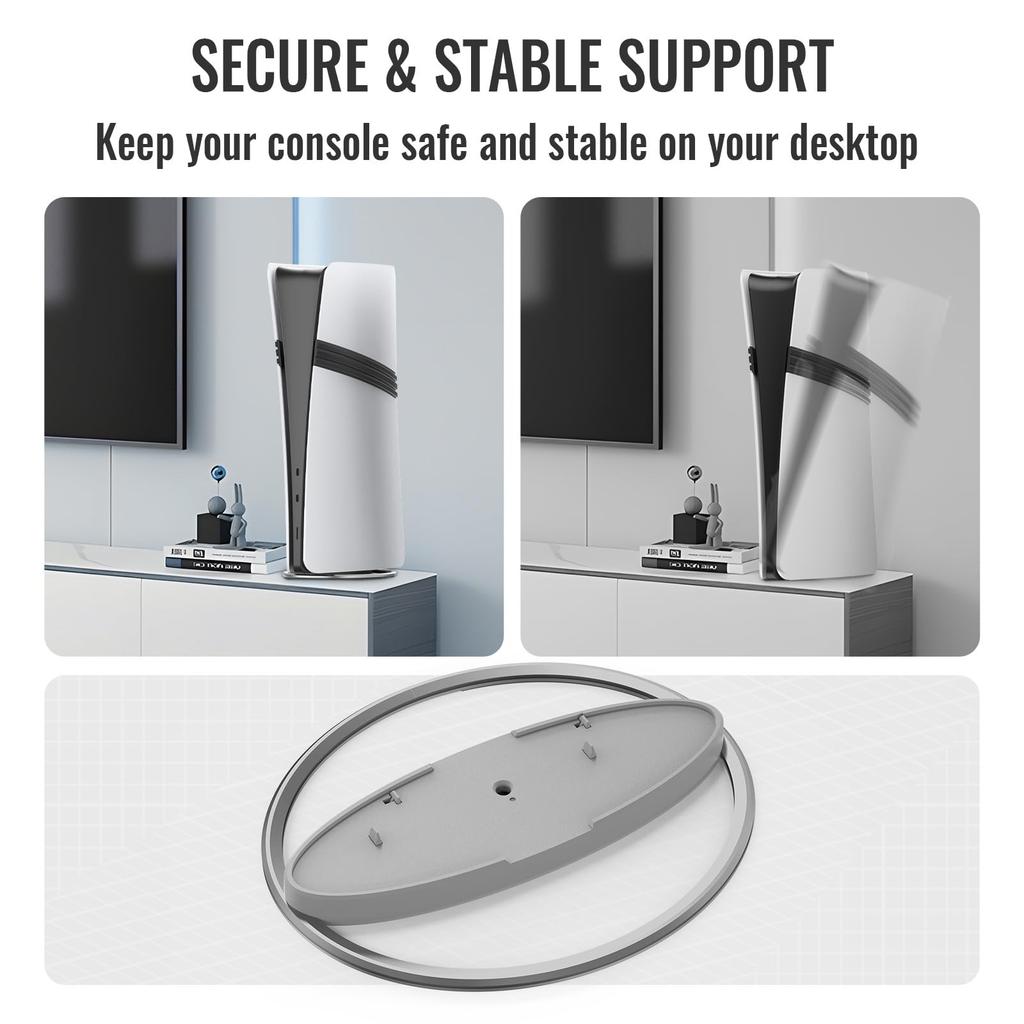 JOYSOG Vertical Stand for Sony Pro Digital Disc Console Edition Stand Station PS5/PS5 Slim/PS5 & (Gray)