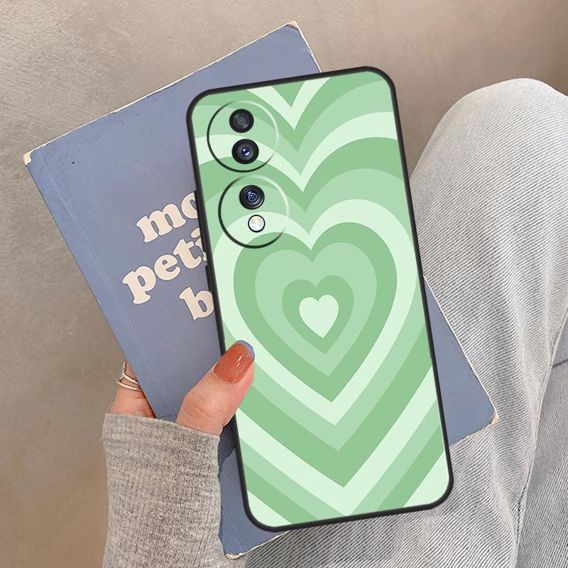 Latte Love Brown Heart Aesthetic Case For Honor Magic 8 7 6 5 Pro Cover For Honor 400 200 X9c X9b X9a X8a X8b 50 70 90 Lite