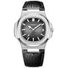 Men's Fashionable Waterproof Luminous Calendar Watch with Genuine Leather Strap