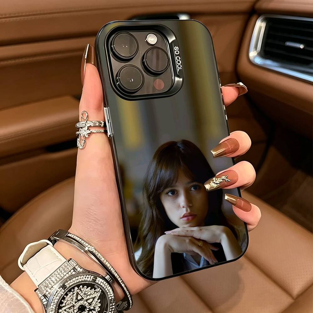 Famous actress--Actress J-Jenna-O-Ortega Phone Case For IPhone17 16 11 12 13 14 15 16 Pro Max Cover Colored Silver Funda Bumber iPhone14