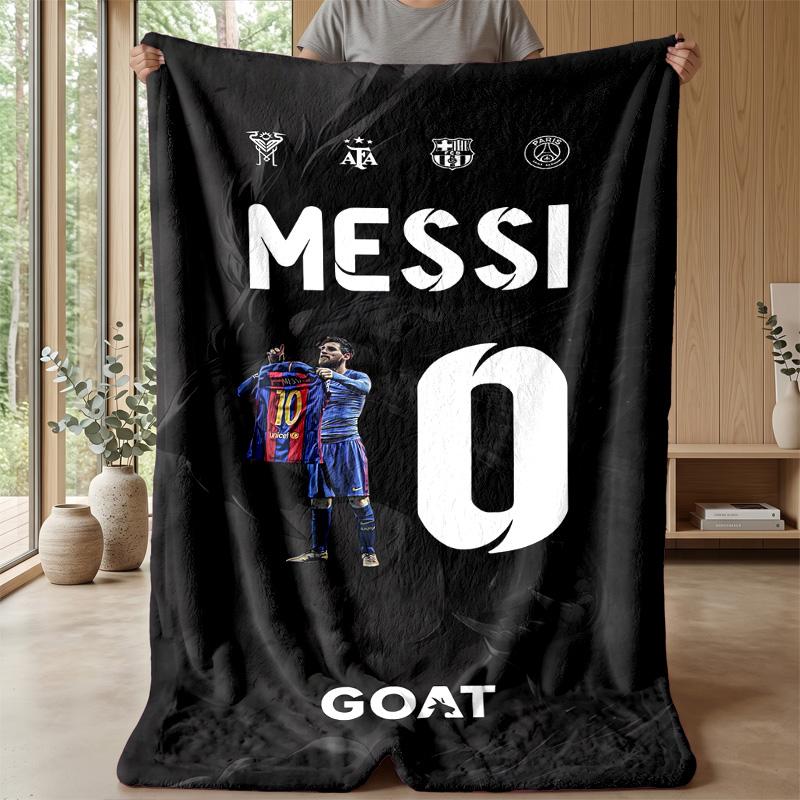 Lionel Messi Theme blanket Soft Flannel Blanket Plush Throw Blanket Cozy Sofa Bed Blanket for Home Decor