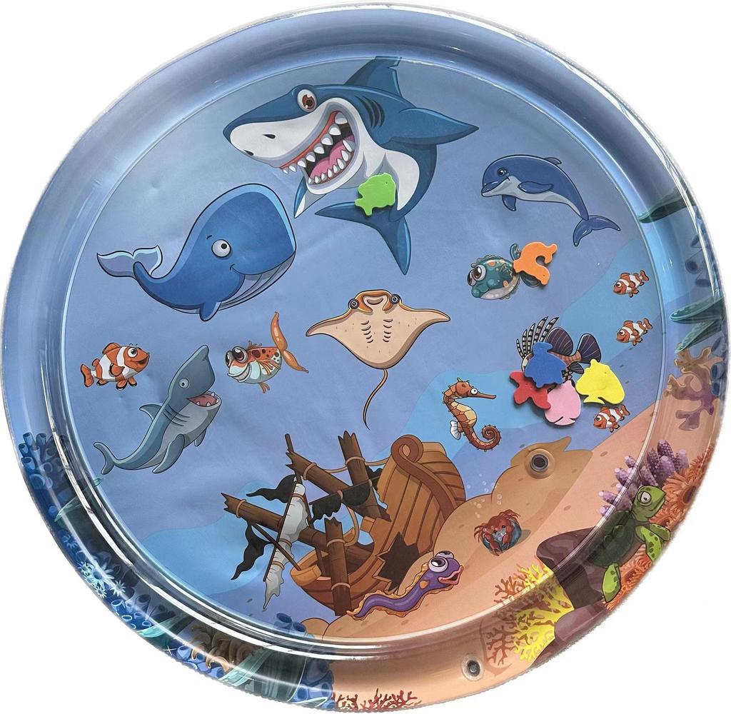 Inflatable Children's Water Play Mat with Music - Thickened Pat Mat Cushion for Babies