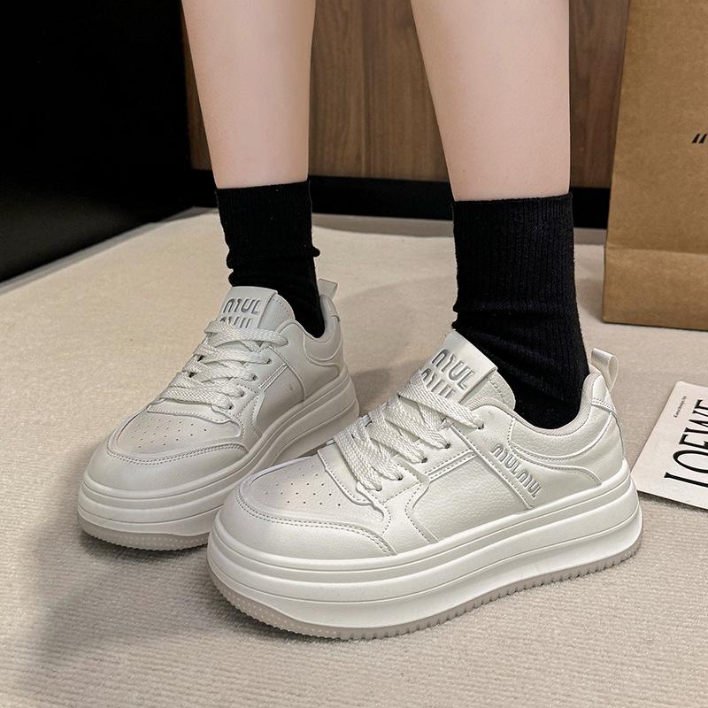 Fashion platform sports shoes women's new spring student heightening board shoes casual shoes