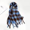 Solid color mohair scarf vacuum packaging warm scarf women's shawl