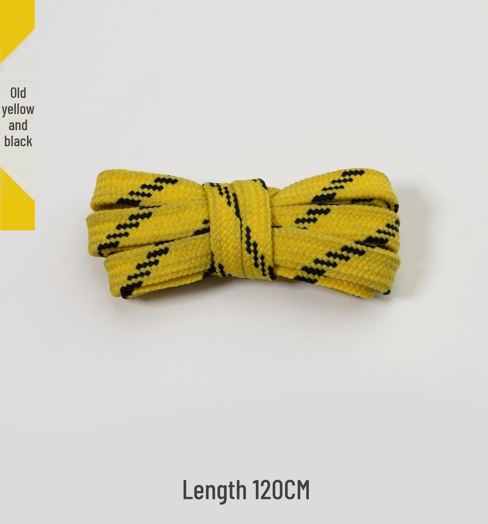 Compatible with Paris 3XL Sneakers: Flat, Wide Shoelace Ropes In White, Black, Blue, Yellow - Ideal for Dad Shoes