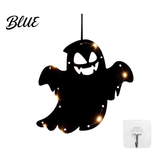 Halloween Decorations Pumpkin Hanging Decor Non-Woven Ghost Ornament with Light String Spooky Decor Reusable Door Wall for Party Scene Trick