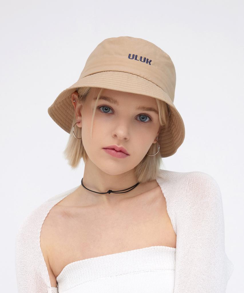 ULUK Essential Embroidered Poly Bucket Hat_Beige