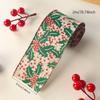 2m Lmitation Linen Christmas Ribbon Decoration Red Black And White Plaid Bow Snowflake Ribbon Christmas Webbing DIY