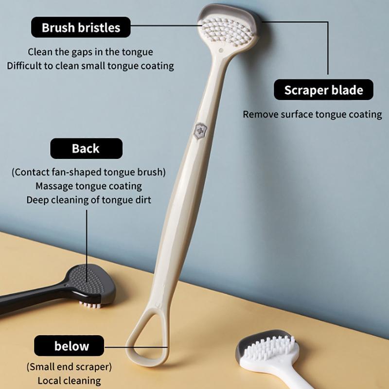 1PC Tongue Scraper Tongue Scraping Plate Oral Cleaning Brush Reusable Fresh Breath Oral Hygiene Care Cleaning Tool