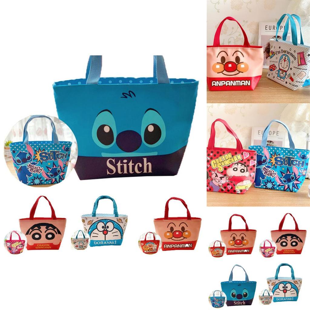 Stitch Cartoon Lunch Bag With Insulated Thermal Cooling Interior Durable Food Storage For Kids And Adults
