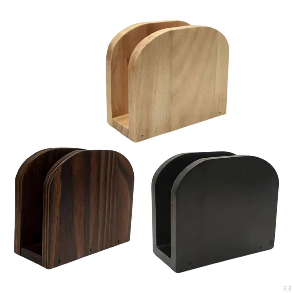 Wood Napkin Holder Dispenser for Table Standing Bar Countertop Tabletop