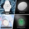OLEVS Luxury Man Wristwatch Waterproof Date Luminous Watch for Men White Resin Men's Quartz Watches Reloj Hombre