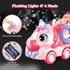 JQLM 5 IN 1 Unicorn Toy Girl Cars, Carrier Truck Toys for Girls Toddlers with Sound&Light, Birthday Christmas Toys Gifts for 2 3 4+ Year Old Baby