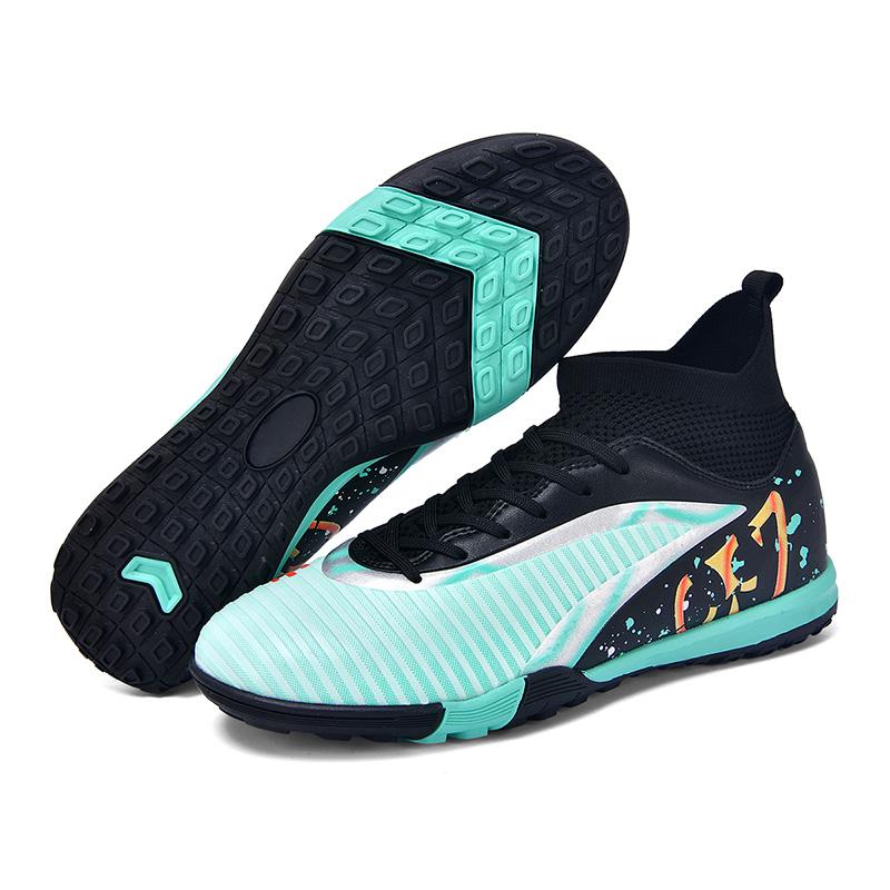 Men's Soccer Cleats Football Cleats for Mens Big Boys High-Top Spikes TF Shoes for Youth Professional Training Turf Sneaker