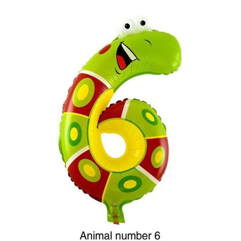 Premium Self Inflating 16 Inch Foil Number Balloon Happy Birthday Large Animal Design