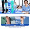 4 Pairs Compression Socks for Men Women Knee High Compression Support Circulation Socks for Medical Running Nursing Athletic