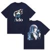 Summer Hot Sale 2026 Singer Ado Double Sided Print T-Shirt Men Women Gothic Cotton Oversized T-shirts Harajuku Hip Hop Punk T-shirt