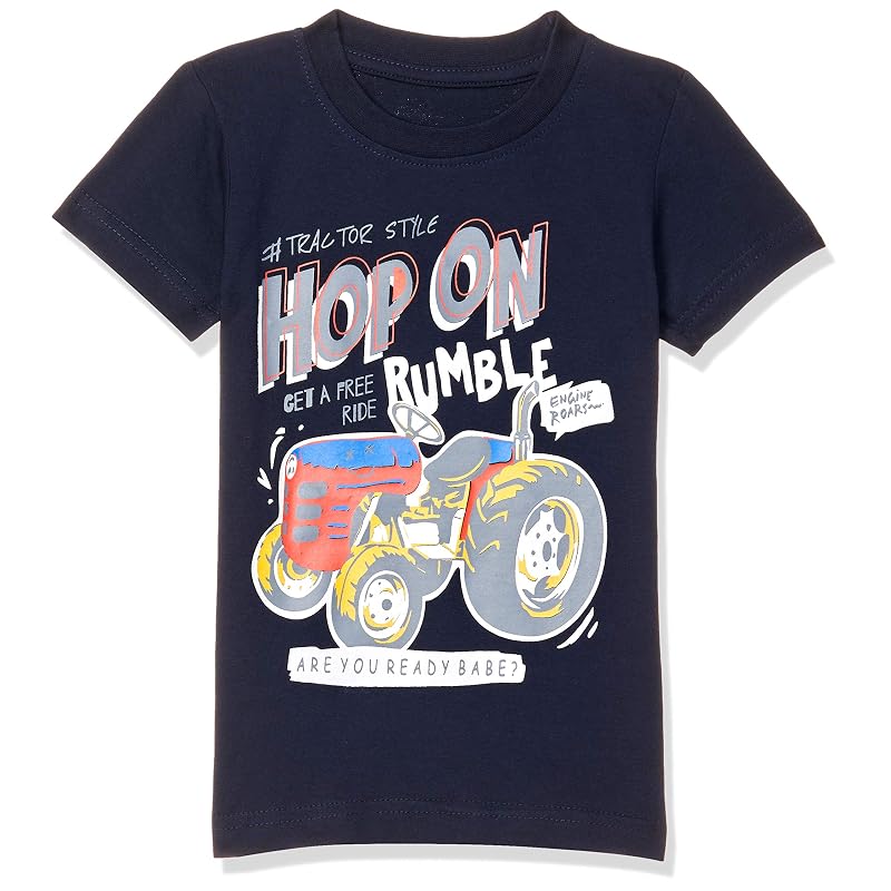 T2F BoyS Cotton Solid Regular Fit TShirt (Pack Of )