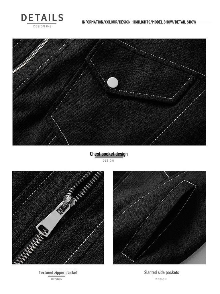 Men's Plus Size Lapel Jacket: Trendy Korean Style, Light Luxury, M-7XL, Daily Commute Outerwear