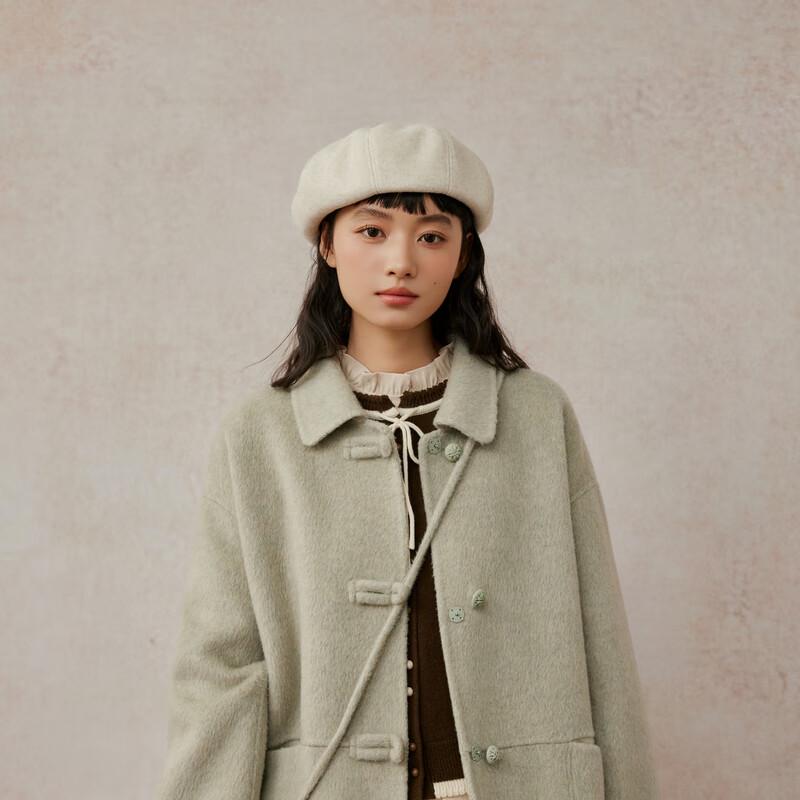 ZIHAN Women's Wool Double-Faced Long Coat