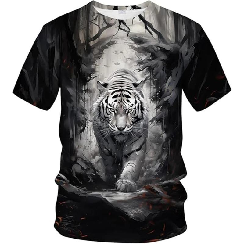 The 3D printed men's T-shirt for the summer of 2026is a bestseller for sports fitness exercise casual fashion and lightness