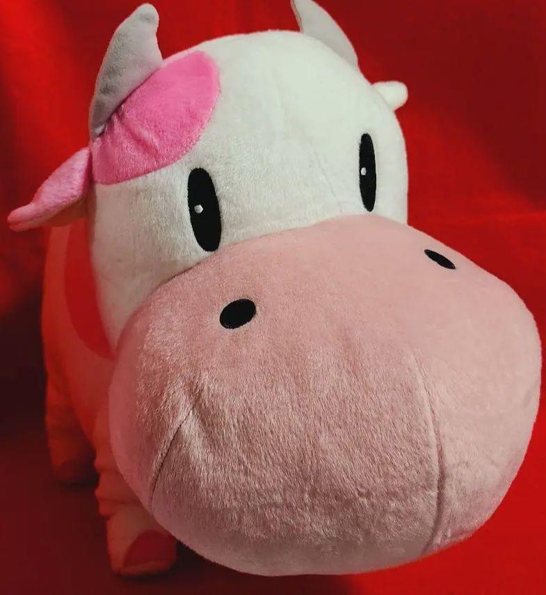 

Used Story of Seasons Harvest Moon Strawberry Milk Pink Cow XL Plush Doll 38cm