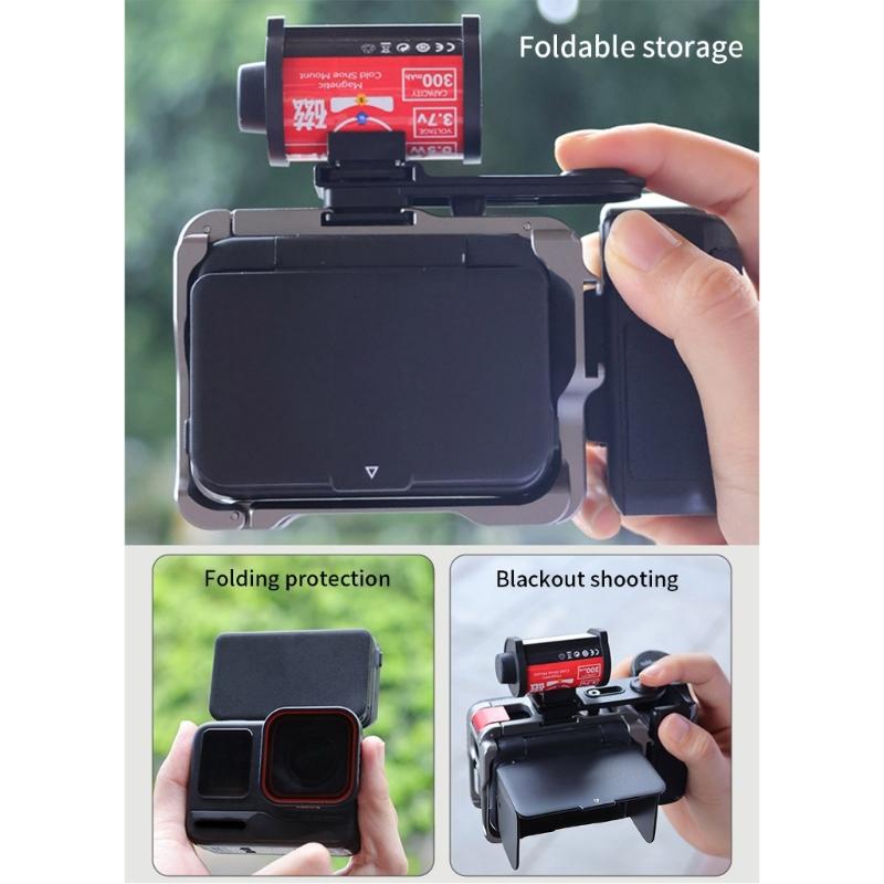 Magnetic Quick Release Cover for Camera LCD Screen with Sun Shade and Protector Foldable Lightweight Outdoor Photography Accessory