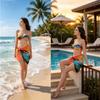 2026 Summer European Short Wrap Skirt Printed Beach Sarong Breathable & Flowy Perfect for Vacation Pool Party