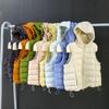 Autumn and winter duck down ribs down vest women's short hooded vest jacket