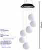 Solar-Powered LED Moroccan Mirror Ball Wind Chime Light
