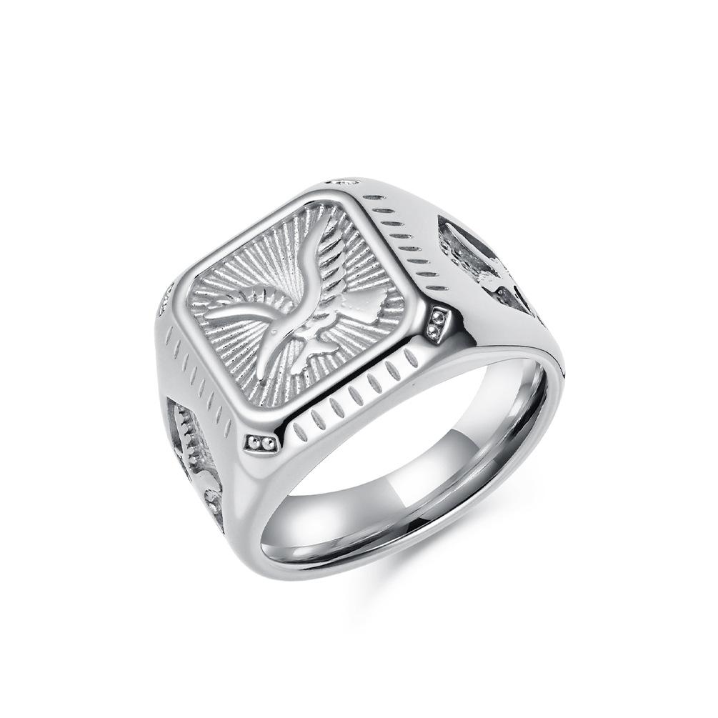 2026 Eagle Ring Ring Men's Personality Fashion Plated 18K Gold Hand Jewelry