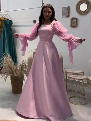 Robe longue légère à manches longues élégante amincissante pour femme - Printemps 2025