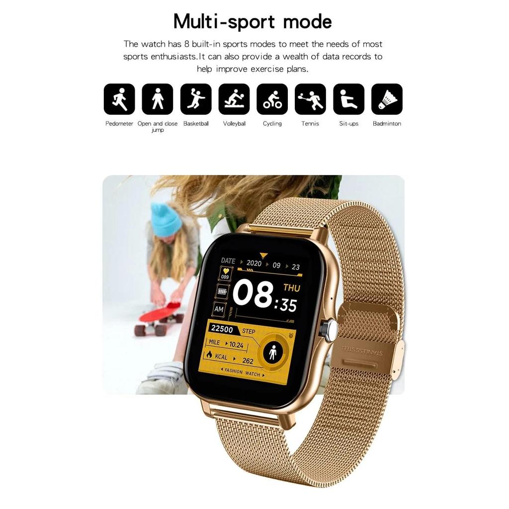 2024 New Smart Watch For Men Women Full Touch Screen Sport Fitness Watches BT Call Digital Smartwatch Wristwatch