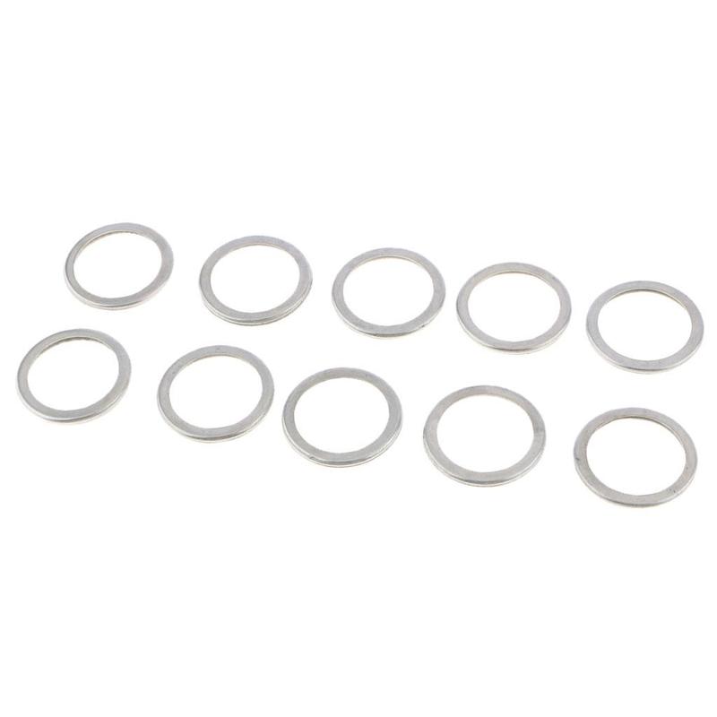 10PCS M20 Aluminum Oil Crush Washers/Drain Plug Gaskets Compatible with 11126- AA000, Silver
