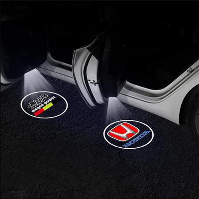 For Fit1/2pcs LED Car Emblem Door Welcome Light Badge Projector Lamp For Honda Mugen Civic Fit Jazz CR-V RR Odyssey Accord City Pilot