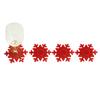 4pcs Christmas Circular Coaster Shape Of Snowflake Christmas Tree Felt Cup Mat X-Mas Party Decoration Table Accessories Pad