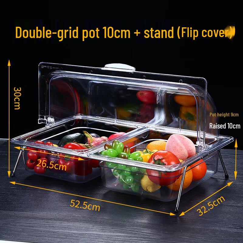 Qianxing Acrylic Transparent Food Display Case with Flip Lids