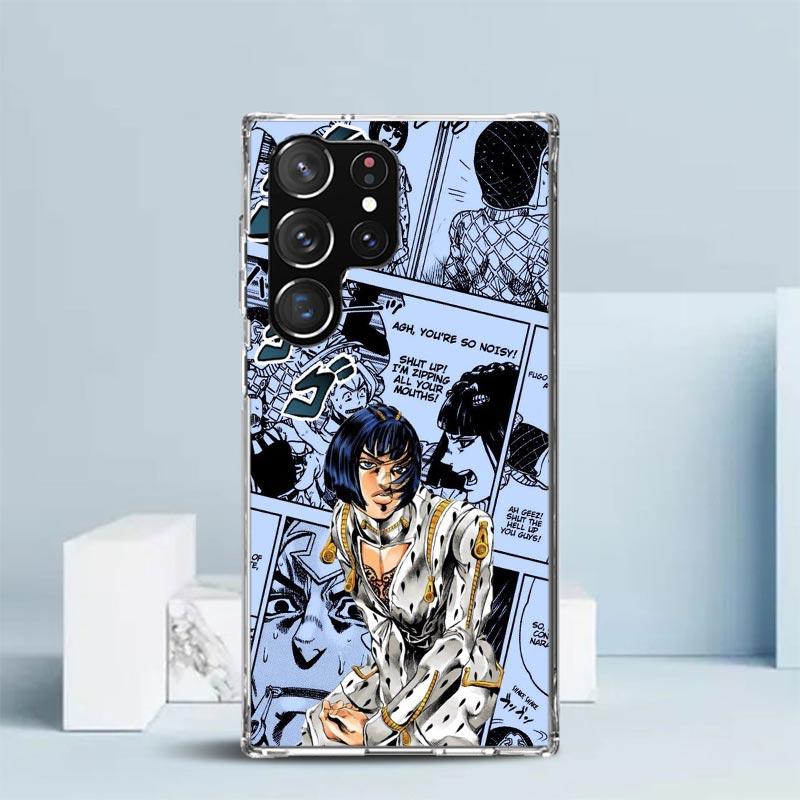 JoJo Adventure Bruno Buccellati Phone Case For Samsung Galaxy S24 S25 Edge S26 Ultra S22 S23 Plus S21 + S20 FE Soft TPU Back Cov