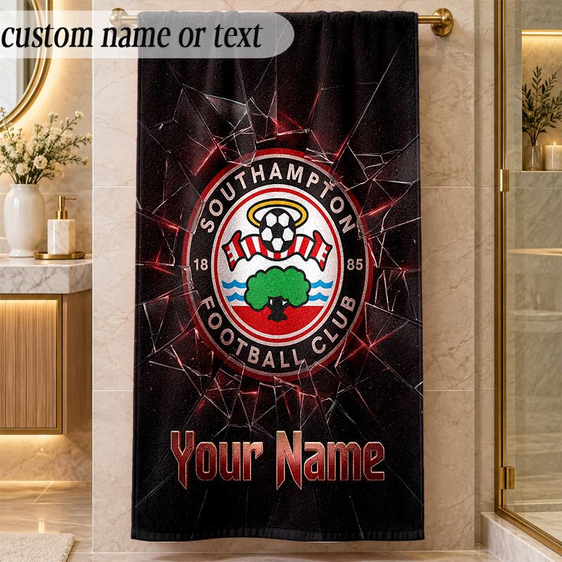 Beach TowelSouthampton FC Custom Name Text Personalized Soft Towel for Beach Pool Indoor Home Decor Gift