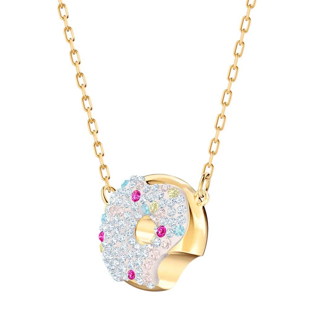 Swarovski Donut & Coffee Gold-Plated Necklace Set 5459142