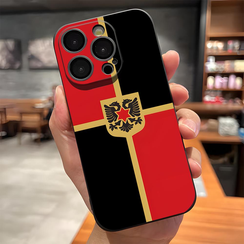 Albania Logo Phone Case For IPhone 17 Pro Max 15 Pro 16 14 Plus 12 13 Mini 11 Pro Shockproof Soft Cover